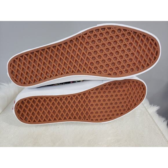 NEW‎ Vans Size 12 Women's Sk8-Hi Tapered Retro White Floral Sneakers Hippie Boho - Picture 6 of 9